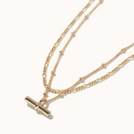 T Bar Layering Set Gold